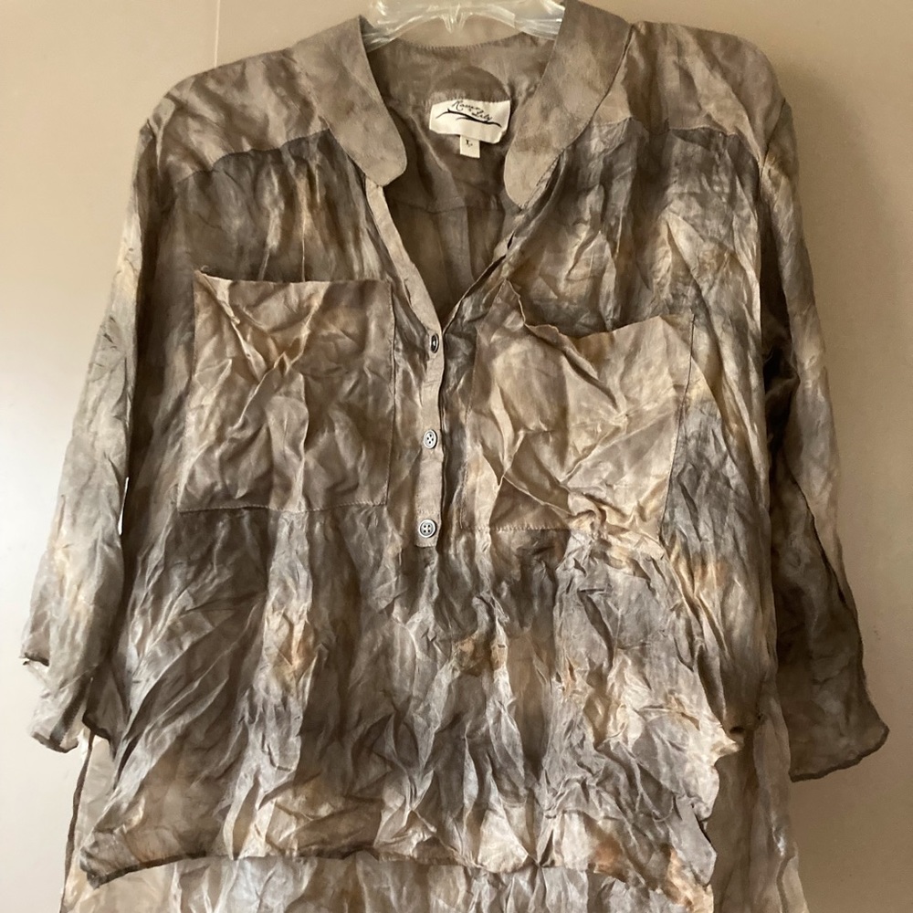 Tie dye silk shirt